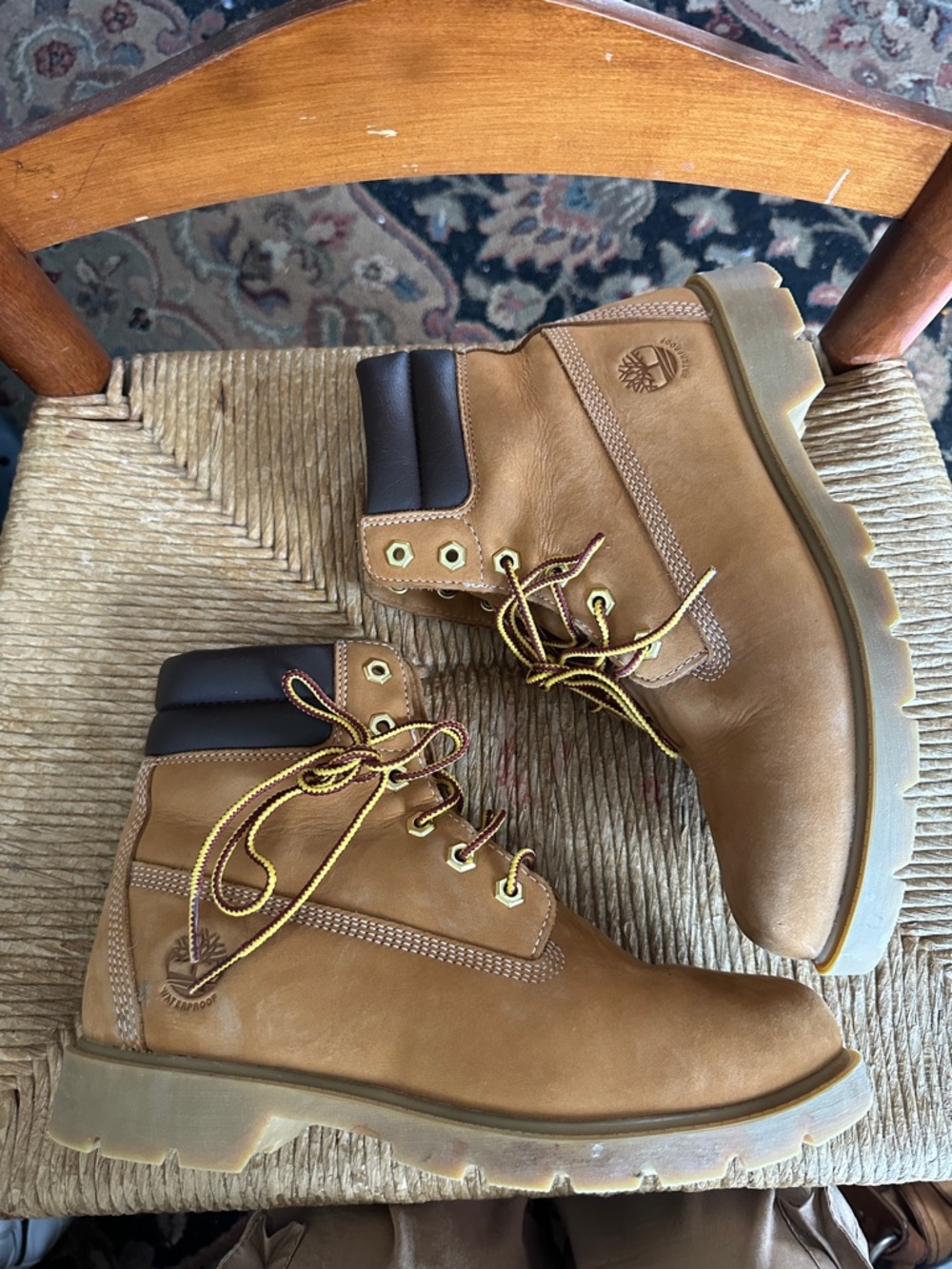 Timberland Wheat/Tan Leather Lace-Up Boots
